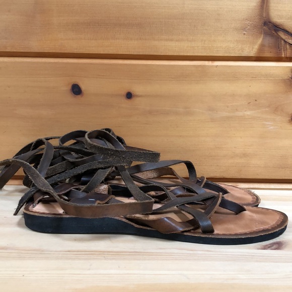 Anay Pe Gladiator Leather Sandals Handmade in Guanajuato Mexico 9 - Picture 4 of 9